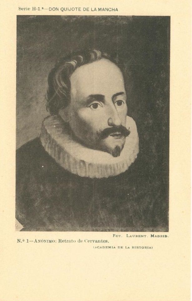 Nº 1. Anónimo. Retrato de Cervantes. Academia de la Historia