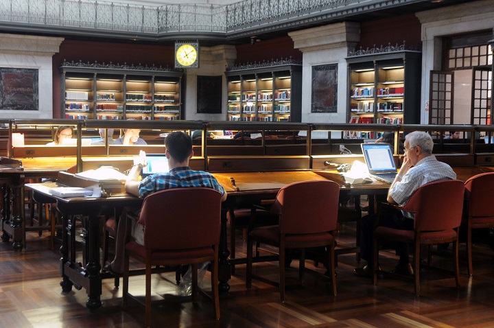 Sala de lectura de la Biblioteca Nacional de España