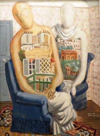 Le muse (Le muse in villeggiatura; En villégiature), 1927, [Las musas (Las musas de vacaciones)]. Giorgio de Chirico
