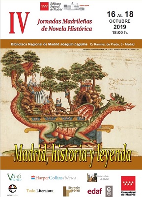 Las IV Jornadas Madrileñas de Novela Histórica llegan a la Biblioteca Regional Joaquín Leguina los días 16, 17 y 18 de octubre