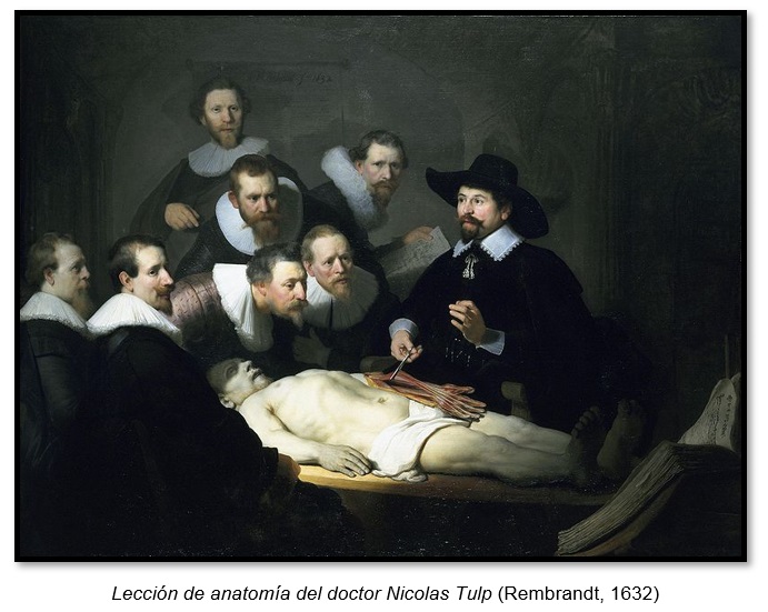 Lección de anatomía del doctor Nicolas Tulp (Rembrandt, 1632)