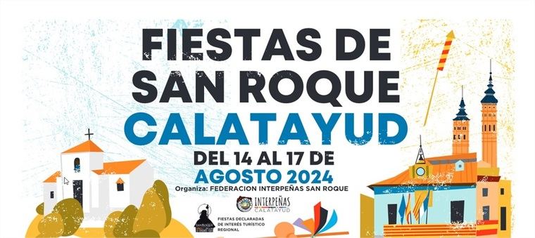 Cartel de las fiestas de San Roque en Calatayud