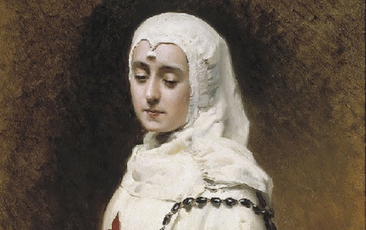 Maria Guerrero con el habito de Doña Inés