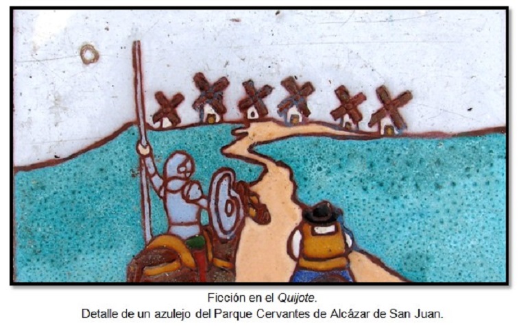 Detalle de un azulejo de Alcázar de San Juan