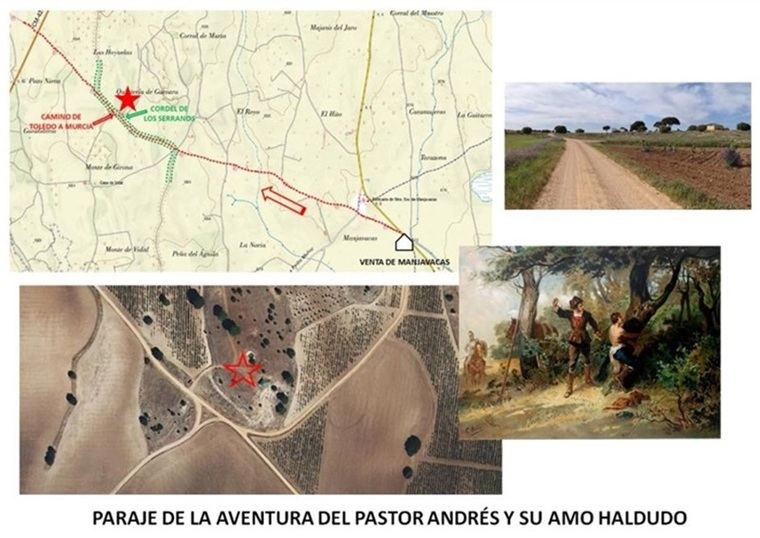 Paraje de la aventura del pastor Andrés y su amo Haldudo