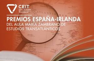 Researchers Natalia Mateo-Ripoll and Juan José Oña-Fernández, winners of the “Aula María Zambrano de Estudios Transatlánticos” last edition Spain-Ireland Awards