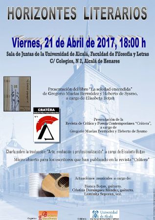 Presentación de la revista Crátera en Alcalá de Henares